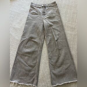 Zara Gray Wide Leg Jeans